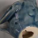 Set of 2 Ceramic Bird Figurines, Small Bird Statues Home Office Decor for Cabinet Shelves Entryway Bookcase TV Stand, Micro Landscape Accessories (Blue, L 4.72 * 3.15")