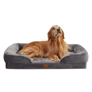 Orthopedic Dog Bed for Extra Large Dogs - XL Comfort Dog Sofa, Pet Couch with Removable Washable Cover and Waterproof Lining, Supportive Foam Pets Sofa with Nonskid Bottom, Grey
