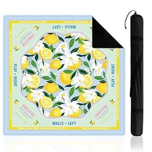 Soulchen 31.5'' Thick No-Crease Lemon Mahjong Mat for Table with Rules