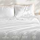 GOKOTTA King Size Bed Sheets 4 Pieces, 100% FSC Certified Rayon Derived from Bamboo, Cooling Sheets for Hot Sleepers-Luxury & Silky Soft Sheets, Deep Pocket 16" Fitted Sheet with Elastic Corner Straps