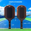 Spin Lite Pickleball Paddle, Carbon Fiber Face, 16mm Polypropylene Honeycomb Core, Lightweight Design, Optimized for Spin & Control, High-Performance Paddle for Beginner & Intermediate Players