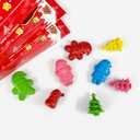 3 x 6 Pack Christmas Mini Crayons Toys, 6 Colors Christmas Tree Snowman Santa Crayons for Boys Girls Boys Christmas Stocking Stuffers Birthday Party Favors Gifts
