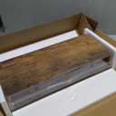 QEEIG Bathroom Floating Shelves for Wall - 15.7" Wall Mounted Shelf Over Toilet Farmhouse Home Decor Display Bookshelf Small 15.7 x 6.7 inch Set of 2, Rustic Brown (008-40BN)