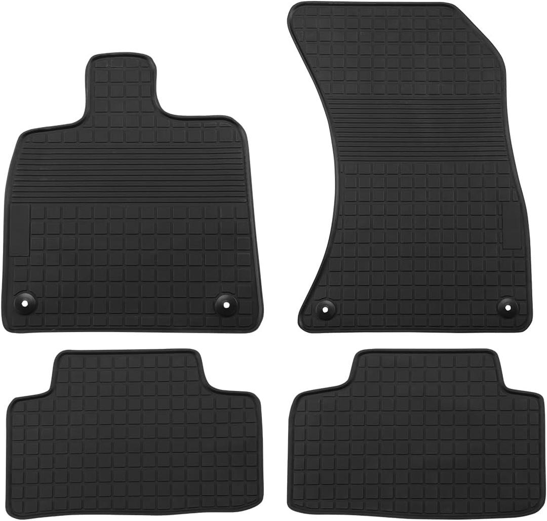 Car Floor Mats Custom Fit for Audi Q5 SQ5 2018-2026 All Weather Full Black Rubber Floor Liners Set Waterproof Heavy Duty Odorless (No Hybrid Models)