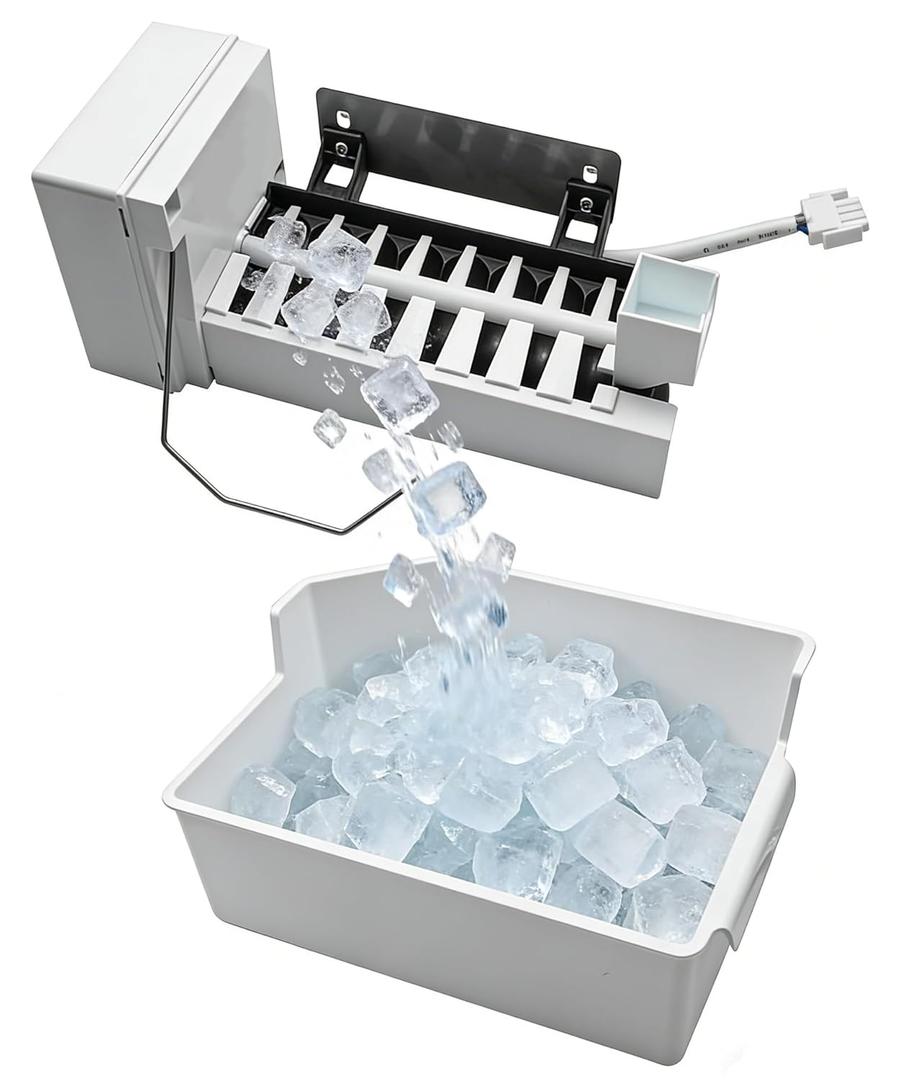 IM1900MD Ice Maker Replacement Kit Fits for Midea Top Mount, Bottom Mount and 18 Cu.ft French Door Refrigerators, with ice Storage Box