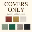 decorUhome Decorative Sage Green Throw Pillow Covers 18x18 Set of 2 with Splicing, Boho Soft Neutral Corduroy Broadside Twill Pillow Covers for Couch Bed Sofa Living Room