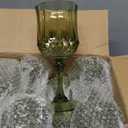 XUWAIDSGN 24 Pcs 7oz Plastic Vintage Wine Glasses Drinking Glasses Unbreakable Wedding Glassware Crystal Water Goblets Reusable Drinkware Vintage Champagne Flutes (24, Dark Green)