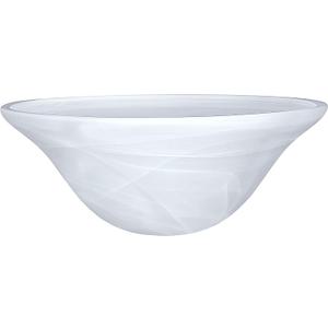 Aspen Creative 23143-11A Alabaster Shade for Medium Base Socket Torchiere, Swag Lamp and Pendant, 13-1/4" Diameter x 5-1/8" High, 1 Pack Replacement Glass, Frosted, 13-1/4" x 5-1/8"