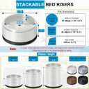 Bed Risers 1 inch, 2 inch, 3 inch, 4 inch Heavy Duty, Adjustable Furniture Riser for Table Desk Couch Sofa Chair Refrigerator Washing Machine, Stackable Bed Raisers Blocks (White 4 Pack, 1+1+1 inch)