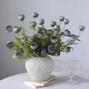 VIERENA 6 Pcs Faux Silk Peony Artificial Flowers for Vase -27", Bulk Fake Peonies Branches with Stems for DIY Bouquet Centerpieces Wedding Fillers Arrangements Shower Decorations (Dark Gray)