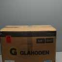 GLAHODEN Retractable Garden Hose Reel 5/8 in x 100 ft Upgraded UV Resistant Heavy Duty Automatic Hose Reel Wall Mount 3/4 in Brass Fitting 9 Pattern Nozzle Any Length Lock Slow Retraction 180 Swivel (Light Gray)