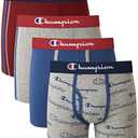 Champion Boys' Underwear, Cotton Stretch Boxer Briefs, Moisture-Wicking, Assorted 4-Pack XL