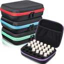 Cunno 4 Pcs Essential Oils Storage Bag, 30 Bottles EVA Essential Oils Carrying Case Liquid Organizer Boxes Carrying Travel Case with Foam Insert and Handle Holds 5-15 ml
