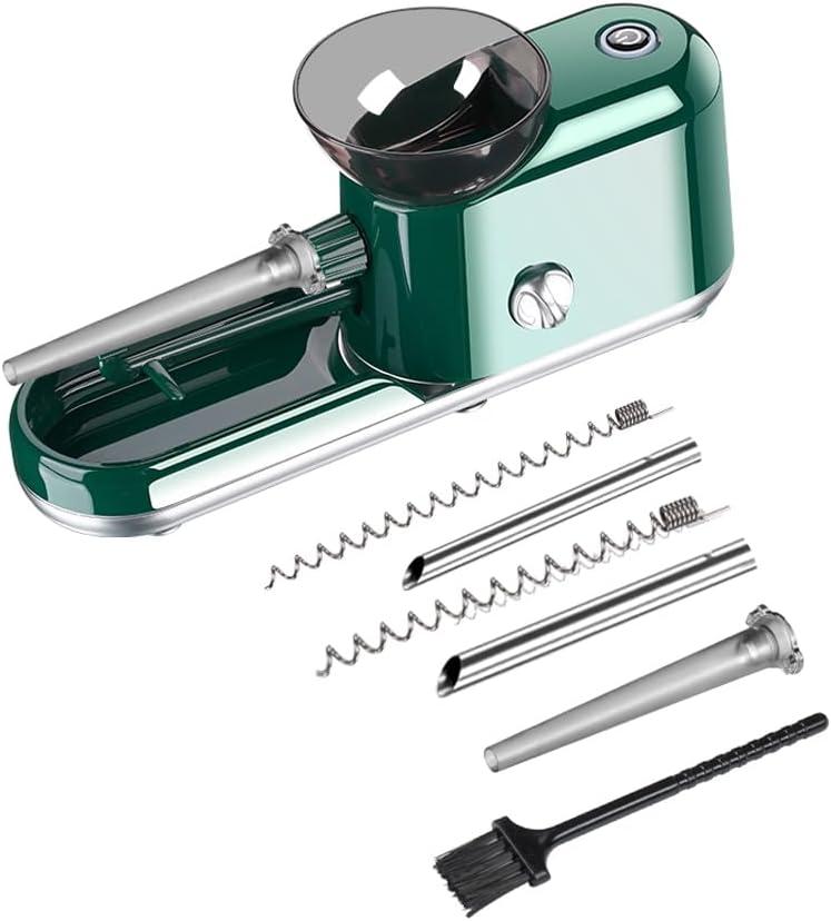 Electric Cigarette Rolling Machine Automatic Roller Maker Portable Household Auto Cigarette Injector Machine 3 in 1 for King/Regular Slim 100s Size Cigarettes Pre Roll Cones (Green)