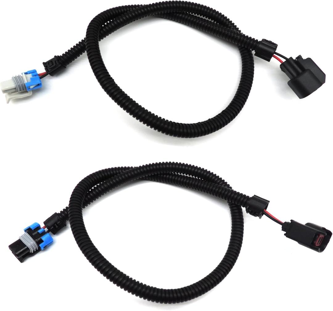 HiSport 2 PCS Fuel Injector Pigtail Harness Compatible with Polaris Ranger XP 800 2012-2013, Ranger 800 2011-2017, RZR Crew 800 2011-2014, Left Black and Right Gray