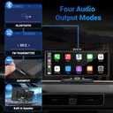 Wireless Apple Carplay Screen for Car with 4K Dash Cam, 10.26" Portable Apple Carplay & Android Auto, HD Touchscren with 1080p Backup Camera, Voice Control/Mirror Link/GPS/BT/FM