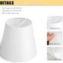 Small Lamp Shades Set of 2, White Clip On Lamp Shades for Table Lamps-4" Top x 5" Bottom x 6" High, Mini Barrel Fabric Lampshades for Table Chandeliers Sconce Wall Floor Lamp Replacement