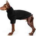 Dog Turtleneck Knitted Shirt Stretchy Pullover Sweater Winter Warm Puppy Clothes for Small Medium Dogs (Black)