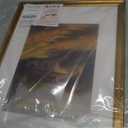 upsimples Vintage 12x16 Frame, Antique Gold Frame Displays 8.5 by 11 with Mat or 12 x 16 Without for Vertical or Horizontal Wall Decor, 1pack