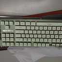 Wireless Keyboard with Warm Backlit, Quiet, Rechargeable, 2.4GHz, Green