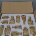 Glass Bud Vase Set of 24, Small Amber Flower Vases for Centerpieces in Bulk, Mini Vintage Vase for Wedding Decor, and Home Table Dcor