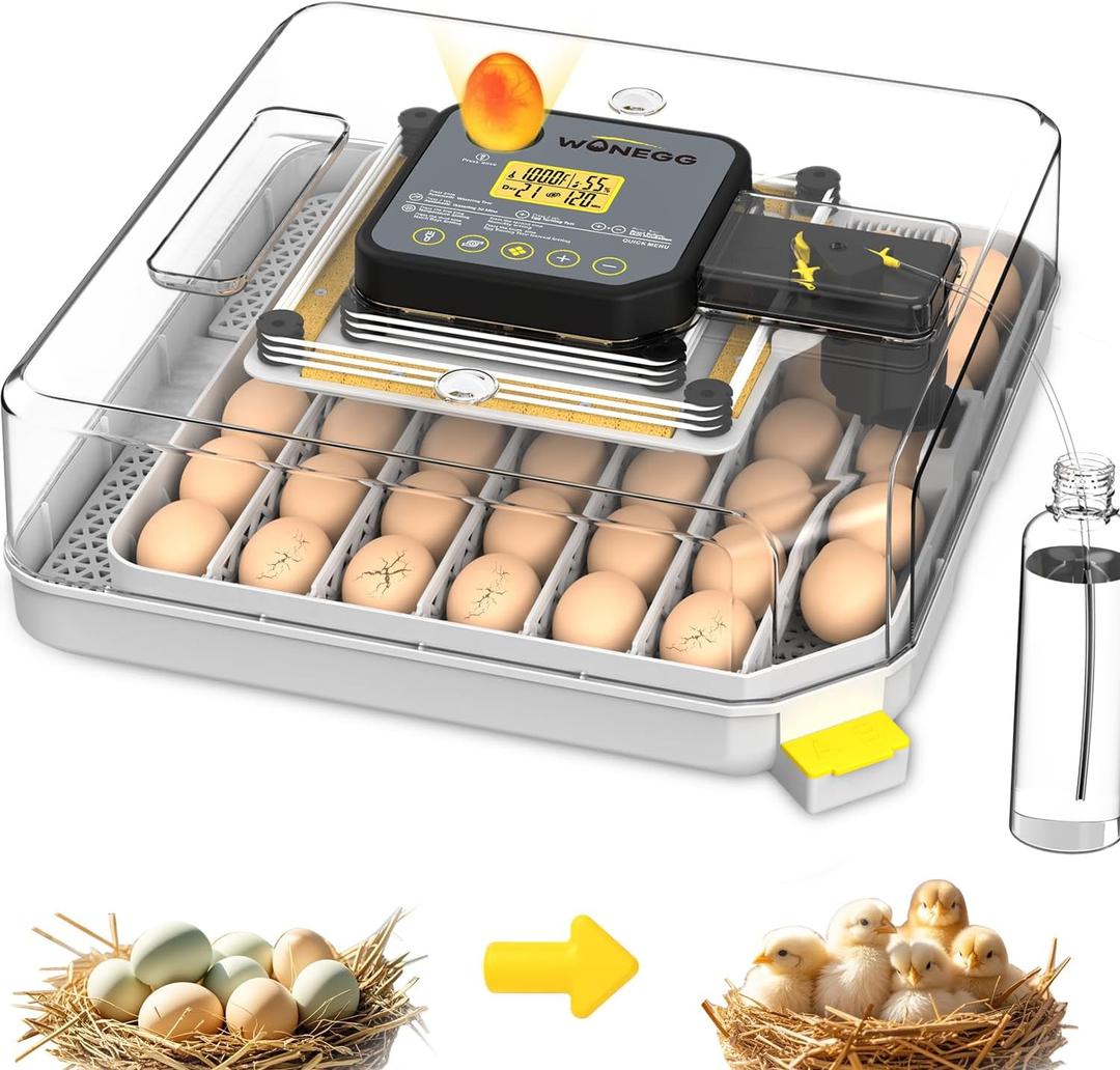 Egg Incubator Incubators for Hatching Eggs 48 Eggs for Lab Home Farm with Automatic Egg Turning for Chicken, Ducks, Goose, Quail