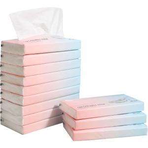 Car Tissue Refills Facial Tissues Refills for Car Visor Tissue Holder, Travel Tissue Tubes Box Container Perfect Fit Car Cup Holders (1 Count (Pack of 12))