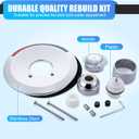 Enhon Single Handle Tub and Shower Faucet Trim Kit Compatible with Danco/Valley Faucets, Includes Shower Cartridge, Single Lever Handle, Escutcheon, Sleeve, Cap Assembly, Bonnet, Button and Screws