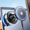 Upgraded for iPhone 17 Vacuum Magnetic Car Phone Holder,360 Adjustable Suction Cup Phone Mount, Mag-Safe car Mount 15W Wireless Charger Stand for Car, Makeup/Gym/Mirror, iPhone 16 15 14 13 12 Series