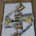 Modern Semi Flush Mount Ceiling Light,Mid Century 4 Light Lighting Fixture for Dining Room Bedroom Kitchen Foyer Entryway Hallway,Metal Gold and Black Sputnik Chandelier