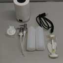 Oil Warmer for Massage, Yofuly Heated Body Lotion Dispenser Device with Gua Sha Roller Set, Electric Massage Oil Gel Bottles Heater with Ambient Lighting, White