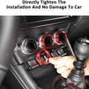 Aluminum Alloy Car Interior Decorations Audio Volume Control Knob for Subaru BRZ Toyota 86 2022 Air Conditioning Knobs Trim Accessories (Air Conditioning Knobs-3Pcs, Red)