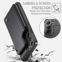 Vinich for Samsung Galaxy S22 Wallet Case with Card Holder, RFID Blocking Credit Slots Kickstand Shockproof Phone Cover Fit for Galaxy S22 6.1" Black