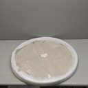 25" x 25" high-end Light Luxury Leather Round Oversized Service Tray, Ottoman TrayCoffee Tray, Food Tray, Family Dinner, Out-of-House Picnic, Party Essential Tray (25 inch Beige)