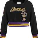 Pro Standard Big Girls NBA Retro Classics Fleece Crewneck Sweatshirt (Medium, Black/Purple)