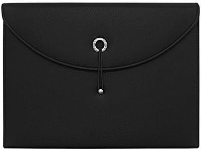 NKTM Filing Folders, Pocket Folders File Folders Letter Size Folders with Pockets Expanding File Folder Pocket Folder PU Leather 13 Pockets A4 Letter Size Document Organizer