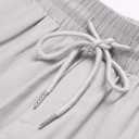 Mens Casual Cargo Joggers Pants Elastic Waist Slim Fit Stretch Chino Work Pants Twill Track Sweatpants Trousers (Gray)