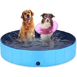 Large Dog Pool Foldable Dog Pool pet Pool Dog Swimming Pool Portable Suitable for Indoor and Outdoor use(48x12in)
