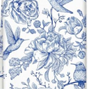 AnyDesign Chinoiserie Floral Kitchen Towels Blue White Flowers Bird Dish Towels 18 x 28 Inch Decorative Hand Drying Tea Towel for Farmhouse Cooking Baking Cleaning Wipes, Set of 1