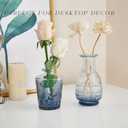 Glass Bud Vase Set of 16, Small Flower Vases, Glass Vases for Centerpieces, Vintage Home Table Decorations Bud Vases (16 Pcs, Blue)