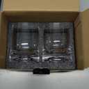 JBHO Hand Blown Crystal Double Old Fashioned Cocktail, Solid Whiskey Glasses, Rocks Glasses, Lowball Glasses - 12 Ounce - set of 2 - Perfect Size for Oversized Ice Cubes