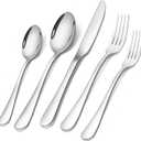 Silverware Set, Briout Flatware Set Service for 4 Stainless Steel Cutlery Set 20 Piece Include Upgraded Knife Spoon Fork Mirror Polished, Dishwasher Safe