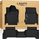 LASFIT Floor Mats for Toyota Tacoma 2024 2025 2026 Double Cab Auto Trans (Not fit Hybrid) All Weather Floor Liner for Tacoma TRD/SR/SR5/limited TPE Custom Fit Car Mats Front&Rear 2 Row Mats