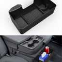 Center Console Hanging Organizer Box with Compartments Compatible with 2019-2026 Chevy Silverado/GMC Sierra 1500, 2020-2026 Silverado/Sierra 2500HD 3500HD Accessories (Split-Bench Folding Seat Only)