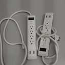 4-Outlet Surge Protector Power Strip (2 Pack)