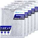BlueStars Ultra Durable WB06X10309 WB06X10359 ME17R7021ES AA Microwave Grease Filter Replacement 7.64 x 5.12 - For G.E LG Kenmore Over-the-range Vent Hood Microwaves ME21R7051SS - 5 Packs