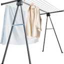 JS HANGER A Shape Clothes Drying Rack Folding Outdoor Clothesline, Heavy Duty Stainless Steel Laundry Drying Rack, Foldable Portable Clothing Dryer 46 Feet