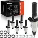 A-Premium Set of 6 Fuel Injectors Compatible with Nissan Maxima 1984 & Alfa Romeo GTV-6 1981-1986, Milano 1987-1989 & Datsun 280Z 1975-1978, 280ZX, 810, Maxima & Jaguar XJS, 2.5L 2.8L 3.0L 5.3L