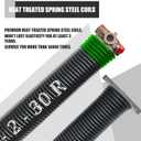 Garage Door Torsion Spring Set, Pair of 2" Electrophoresis Coated Garage Door Spring Replacement with 2 Non-Slip Winding Bars and Bearing, Minimum 16000 Cycles (.243x2x30")