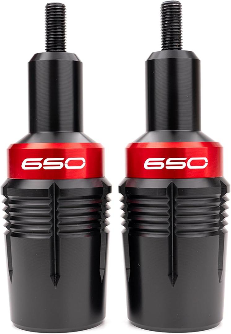 Motorcycle Frame Sliders Crash Slider Pad Protector Falling Protection Compatible With Ninja 650 KRT 2025 Ninja650 EX650 2017-2023 2024 2025 Z650 RS Z 650 (Red)